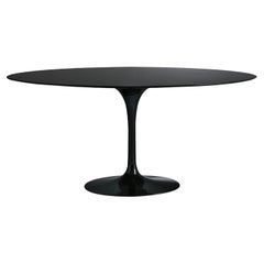 Oval table Alivar Mvsevm 769/5 Tulip Black design Eero Saarinen W 198 cm 78 in