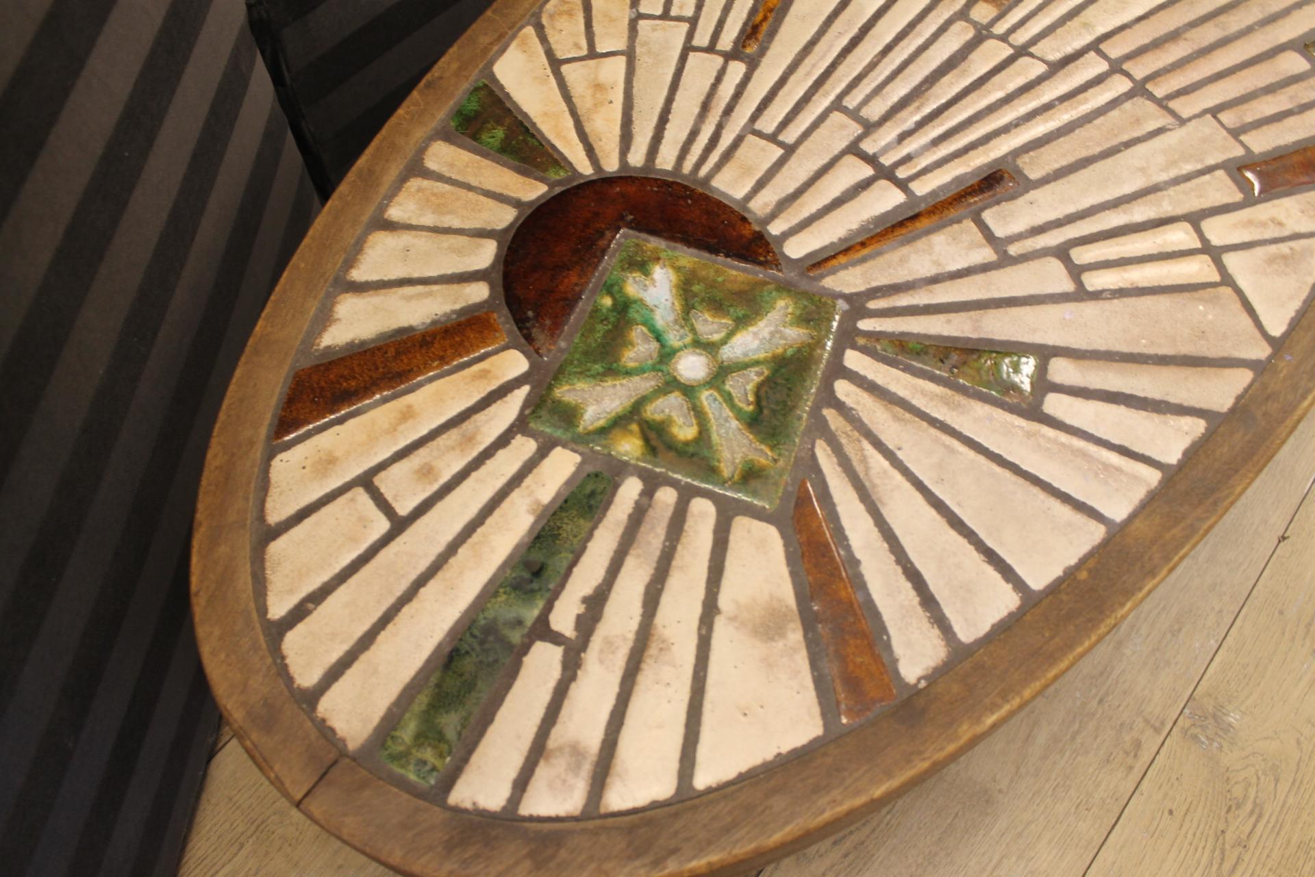 Oval Table, Ceramic, French, 1950 1