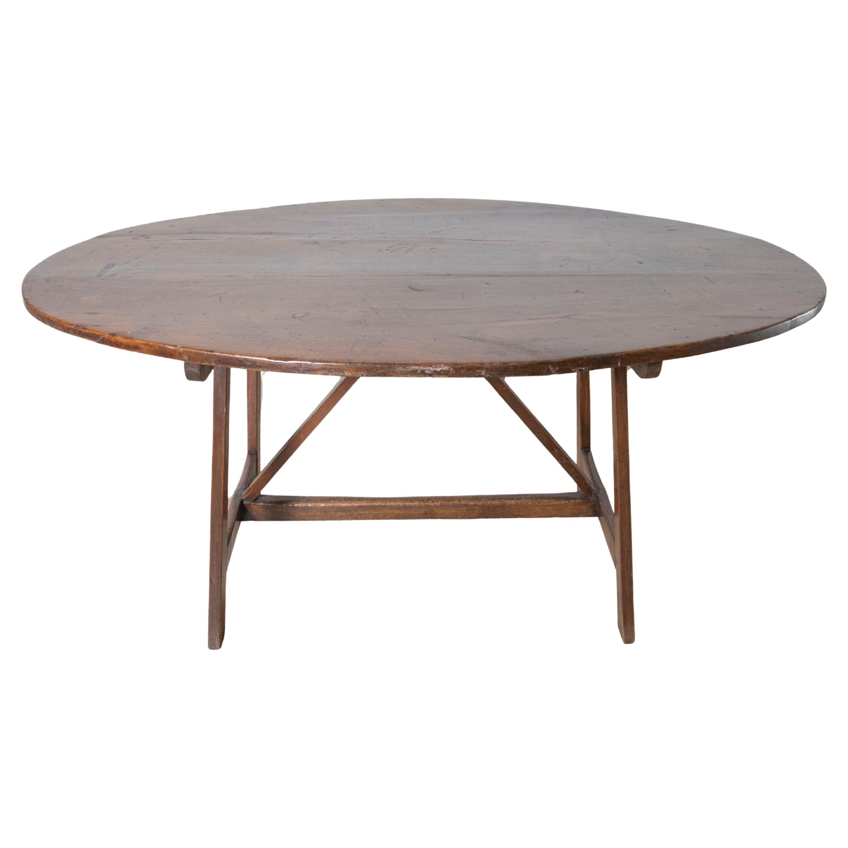 Oval Table In Walnut Wood