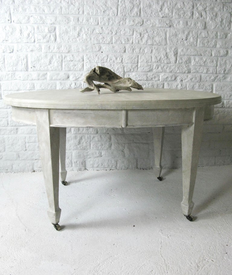 Oval Table, Kitchen Table, Dining Table, Swedish Style, Antique For Sale at 1stDibs