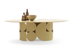 Mesa ovalada Mogg SHAPE - Lacado mate A 200 cm 78,7 pulgadas