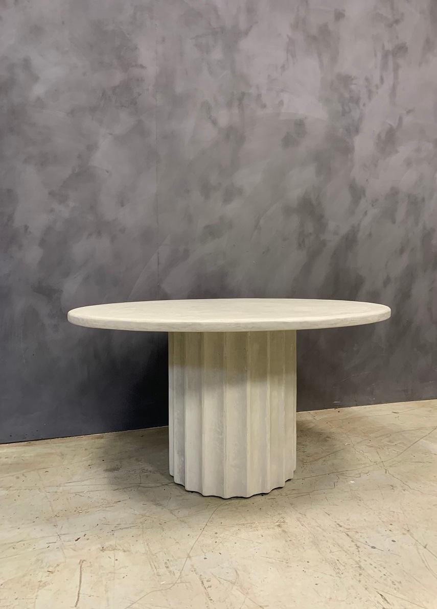 Oval Table SOFIA in Petrified Marbleplaster For Sale 1