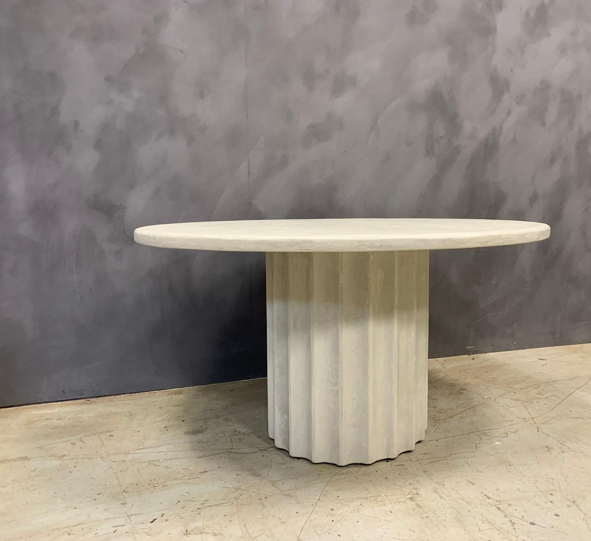 Oval Table SOFIA in Petrified Marbleplaster For Sale 2