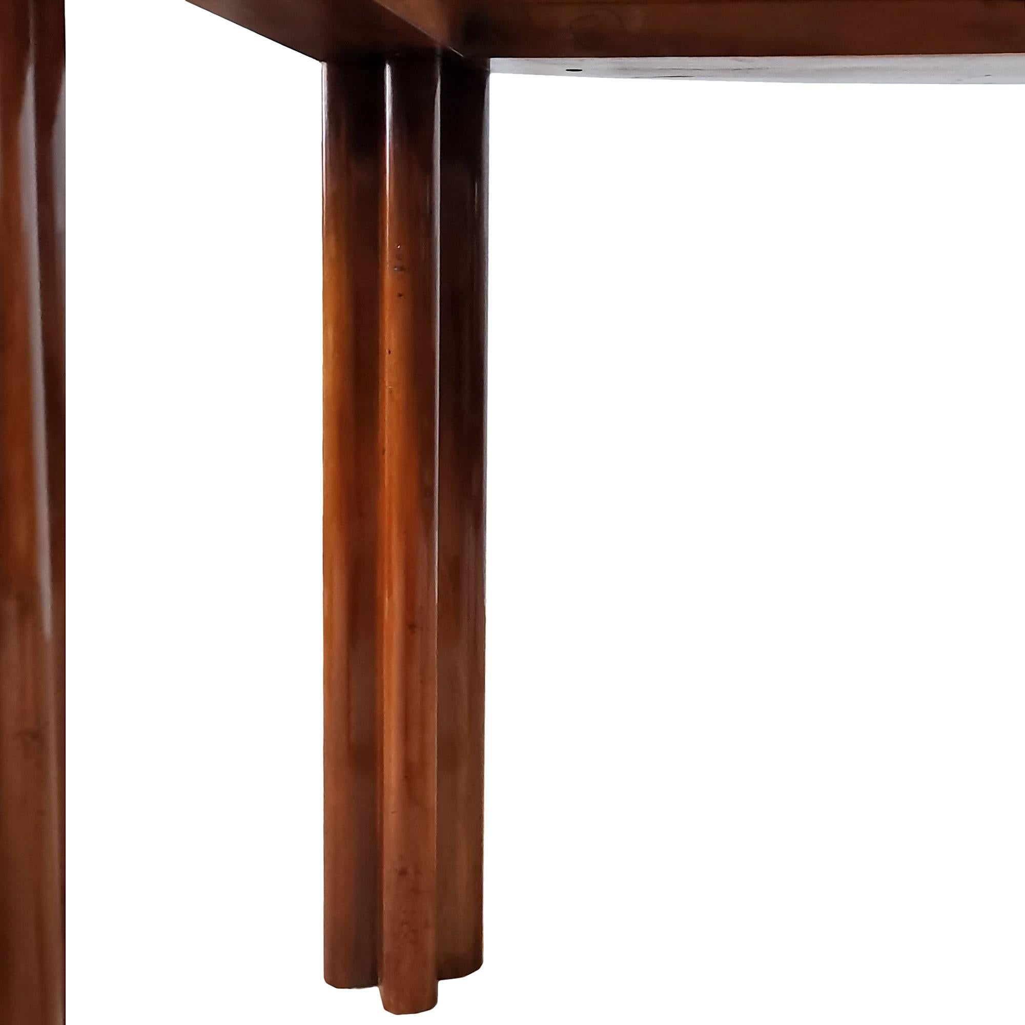 Modern Oval Table in Solid Walnut with Marble Top - Italy, 1970 For Sale 1
