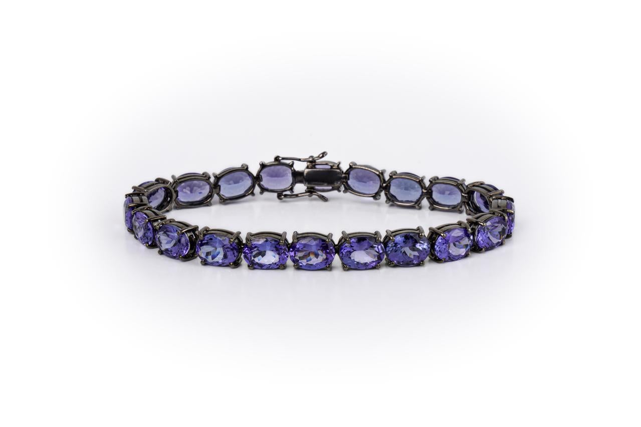 Pulsera tanzanita oval Oval Cut en venta