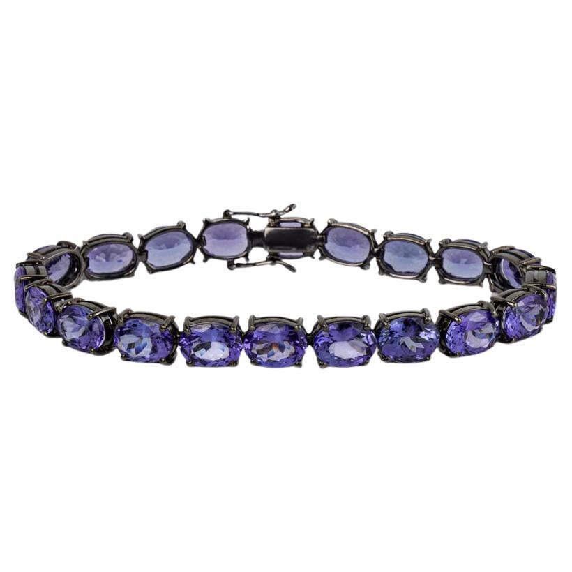 Pulsera tanzanita oval en venta