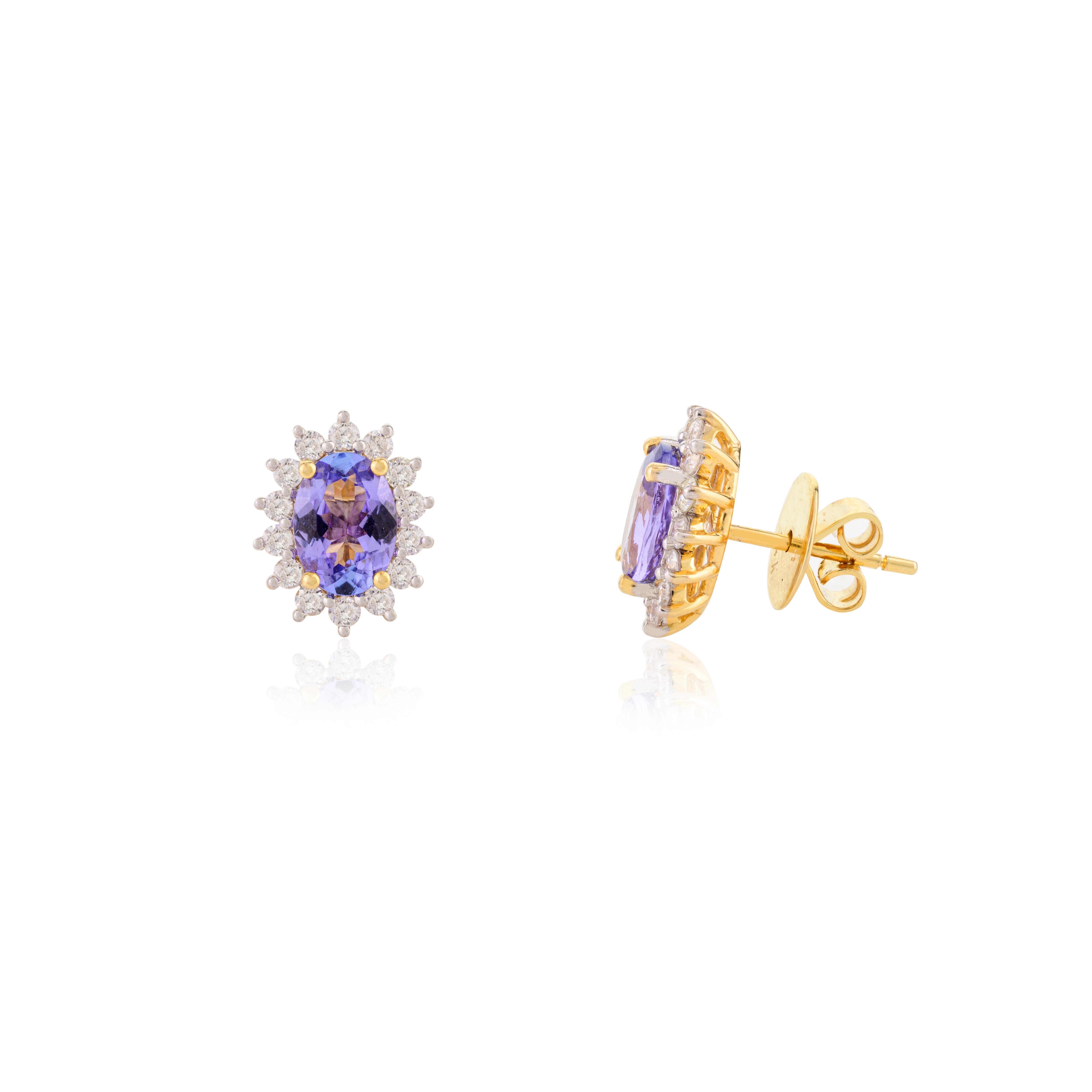 Boucles d'oreilles ovales en or jaune 14 carats pour elle Pour femmes en vente