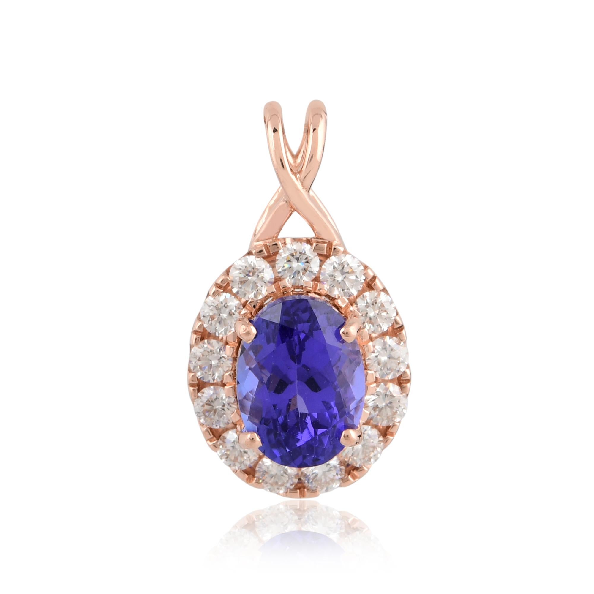 rose gold tanzanite necklace