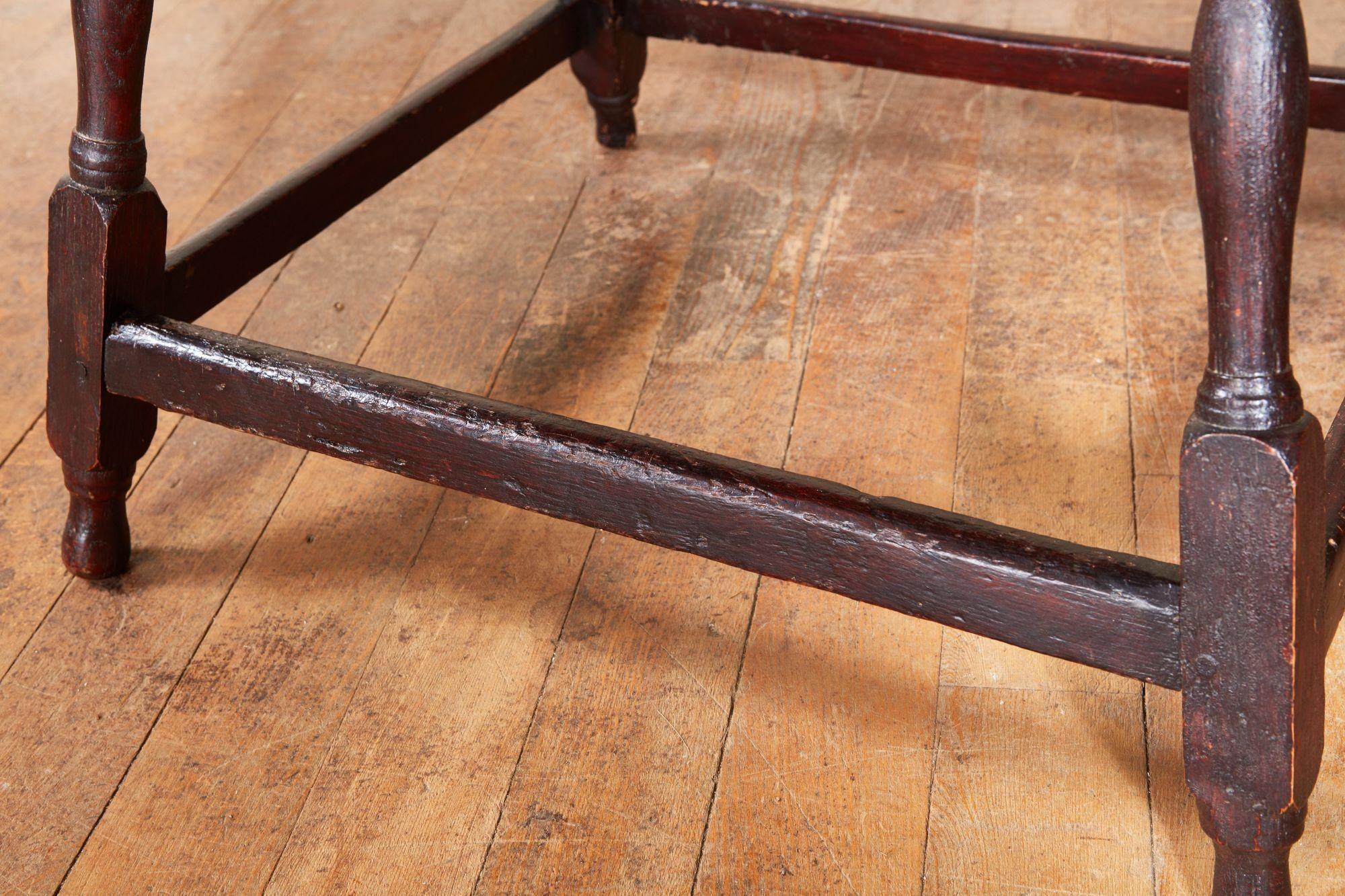 Oval Tavern Table with Tiger Maple Top For Sale 4