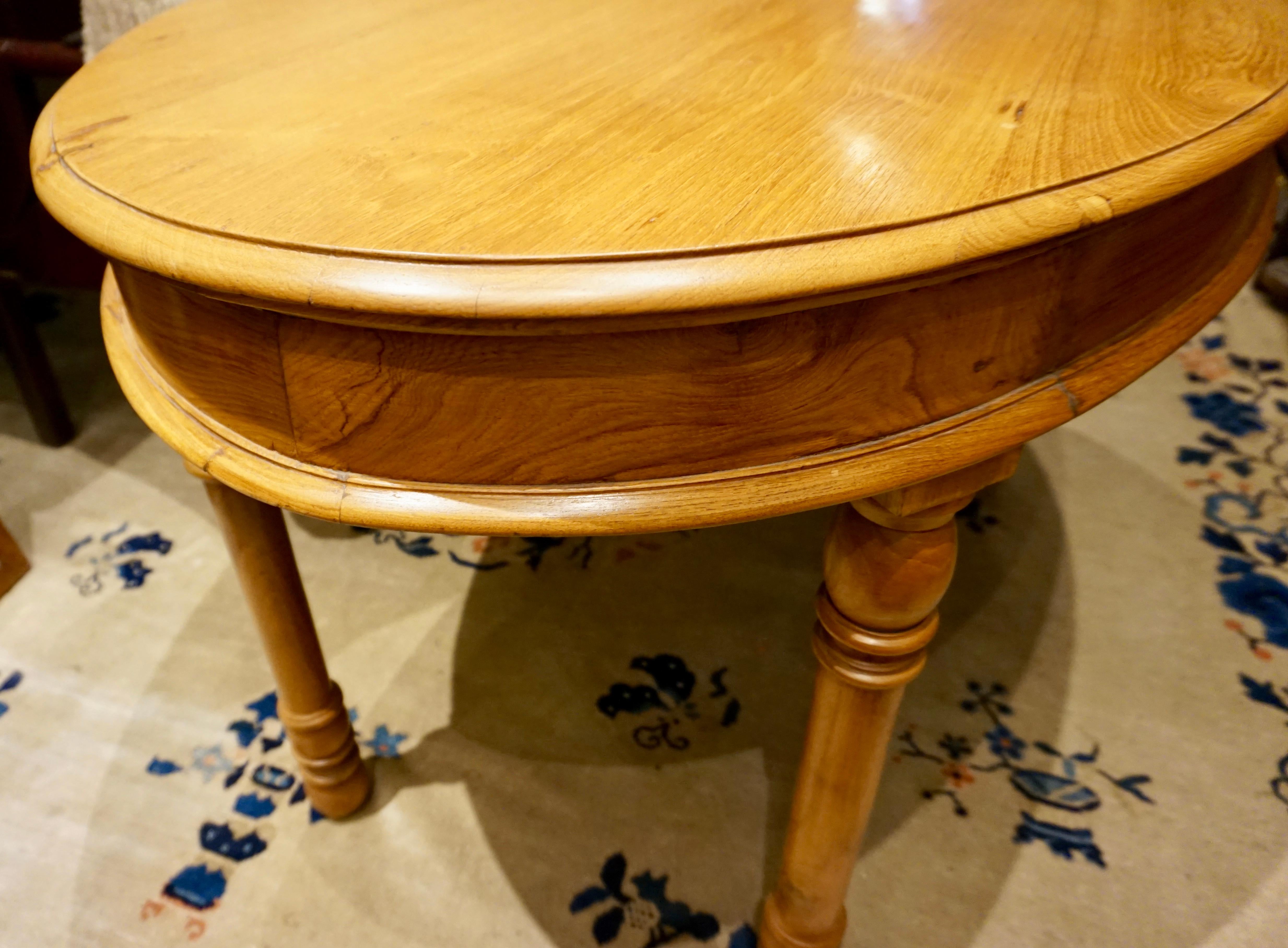 Oval Teak Dining Table/ Desk Colonial For Sale 1