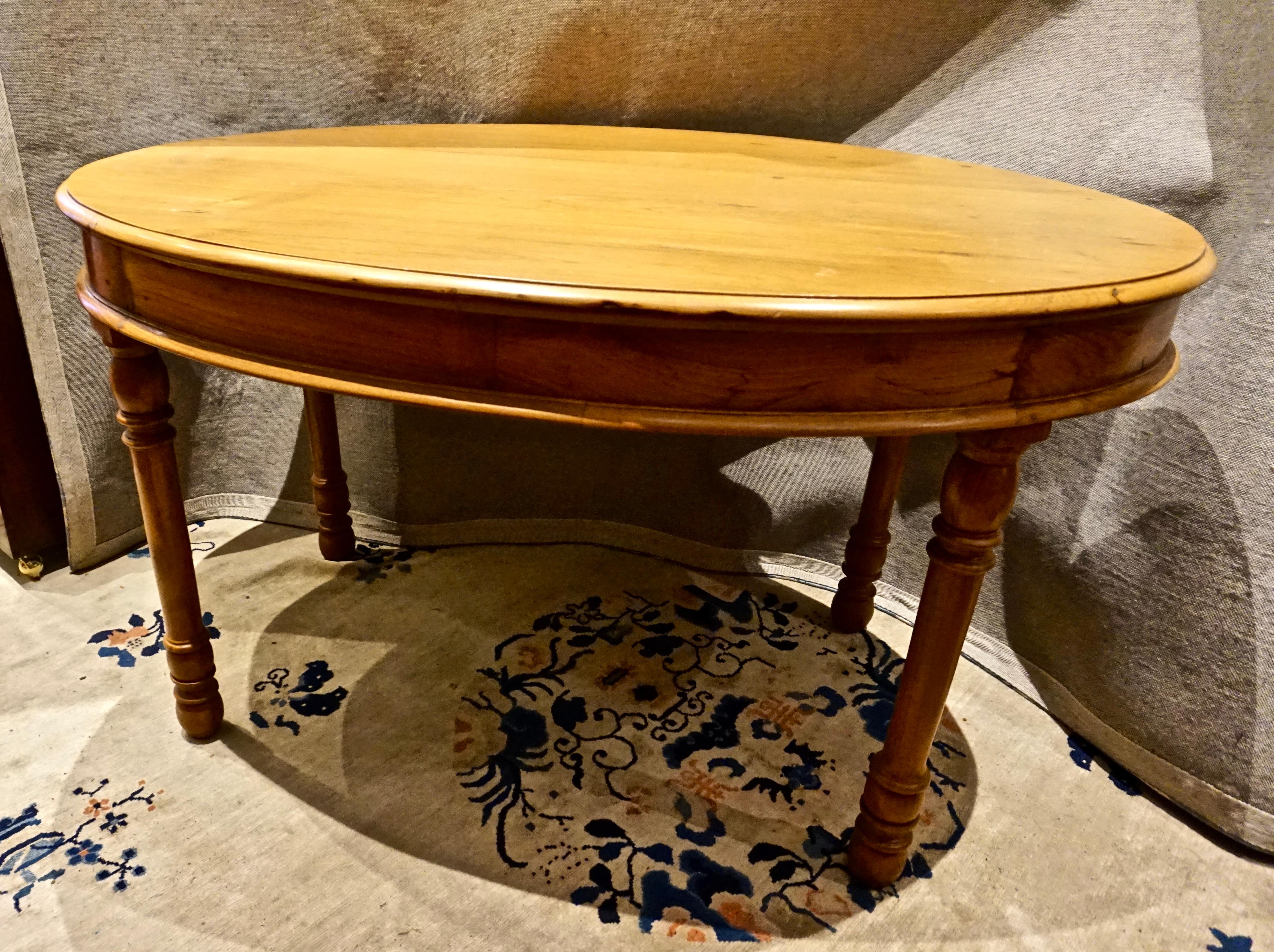 Oval Teak Dining Table/ Desk Colonial For Sale 4