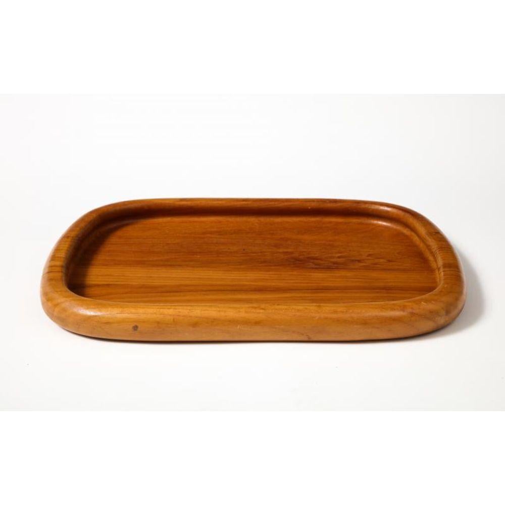 American Oval Teak Tray by Jens Quistgaard, circa 1950 For Sale