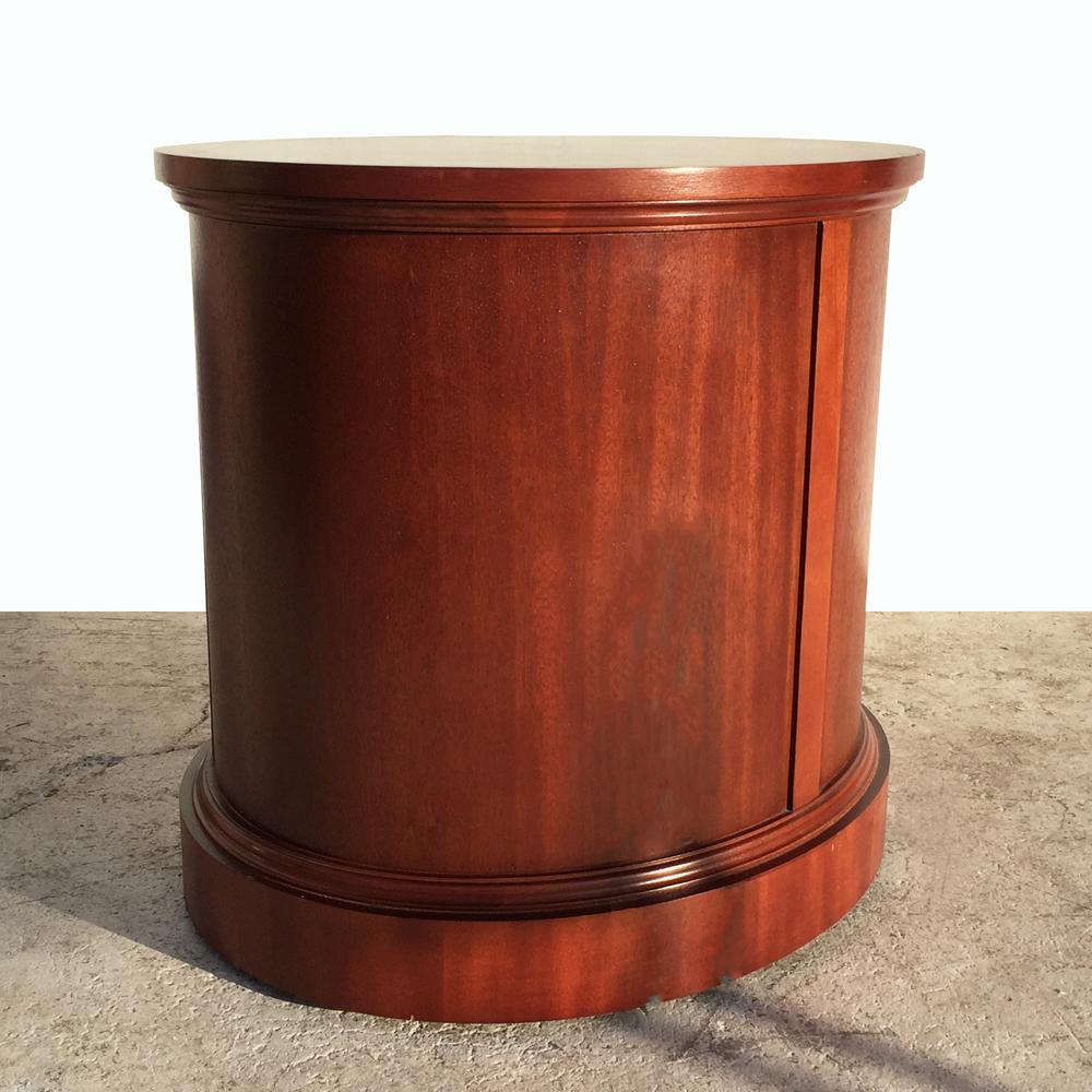 oval side table with drawer