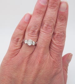 Oval Three Stone Diamond Ring