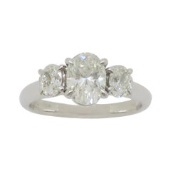 Oval Three Stone Diamond Ring