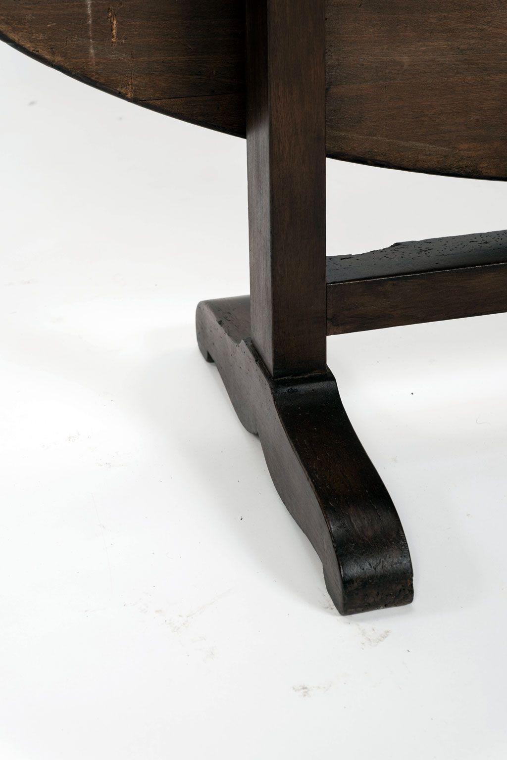 Oval Tilt-Top Walnut Table For Sale 1