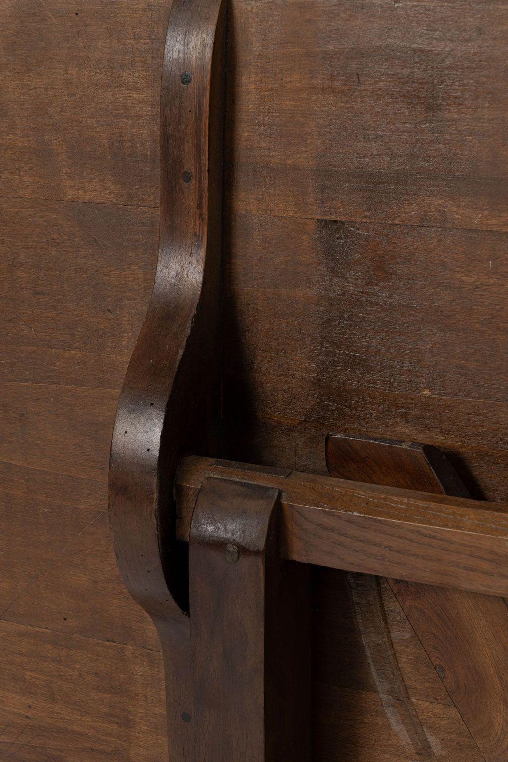 Oval Tilt-Top Walnut Table For Sale 2