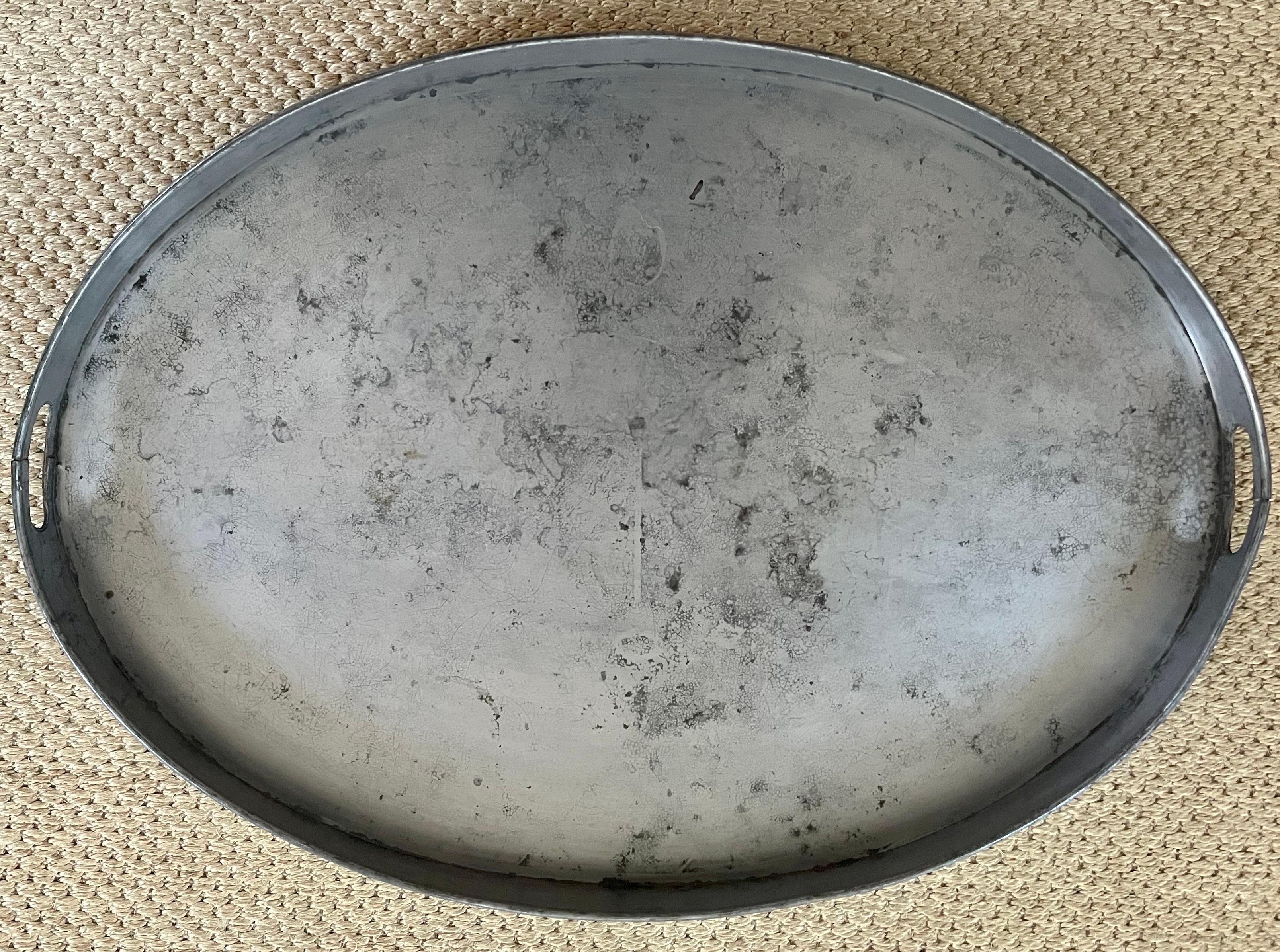 Art Deco Oval Tole Tray For Sale