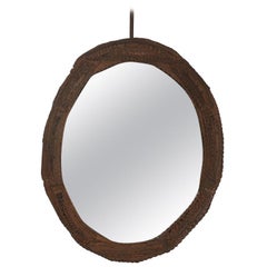 Oval Tramp Art Frame with Mirror