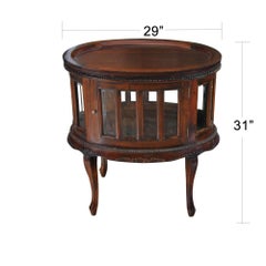 Oval Tray Top Mahogany Display Table