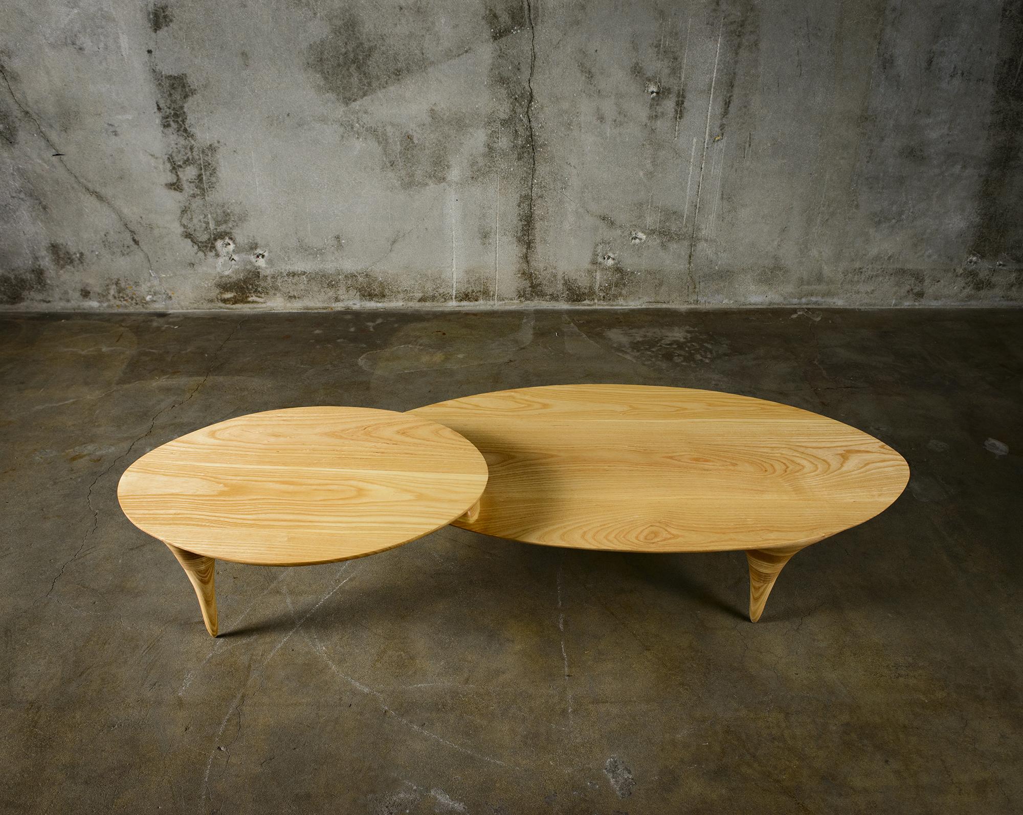 oval two tier coffee table