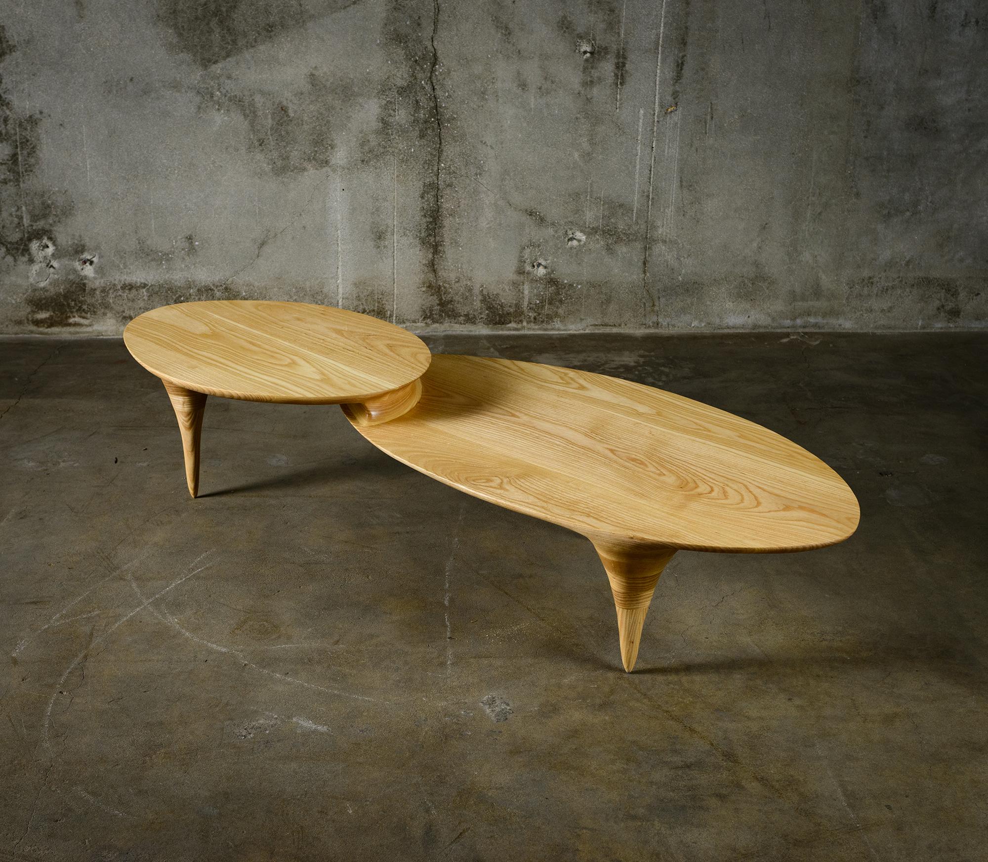 American Oval Two-Tiered Coffee Table by Michael Wilson