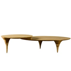 Oval Two-Tiered Coffee Table by Michael Wilson
