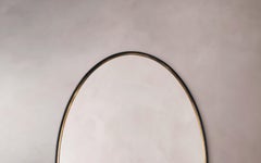 Miroir ovale Tyne - Laiton et acier - Fabriqué à la main en Grande-Bretagne - Petit