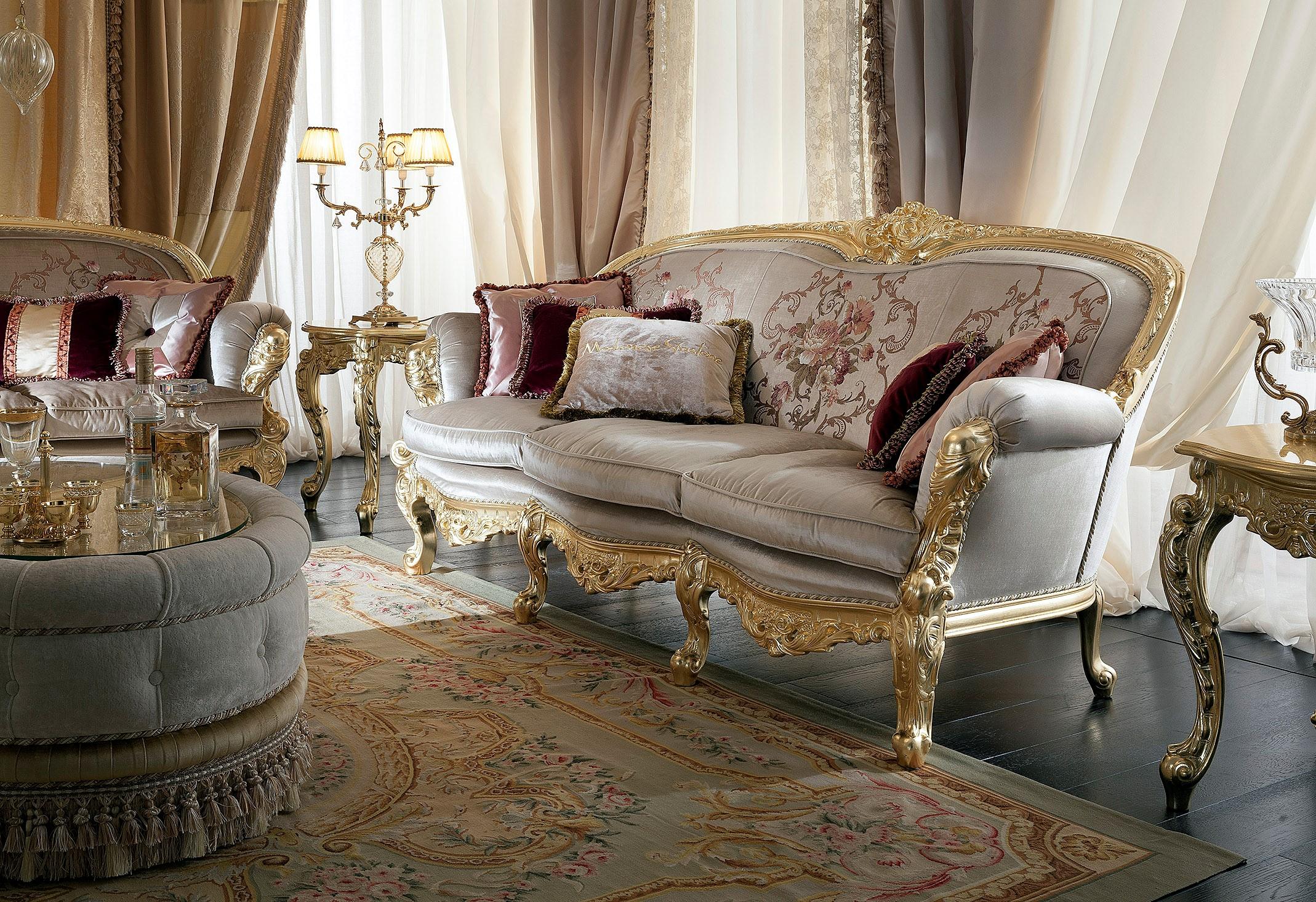 XXIe siècle et contemporain Table basse ovale tapissée par Modenese Luxury Interiors en vente