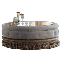 Oval Upholstered Coffee Table by Modenese Luxury Interiors