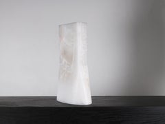 Limited Edition, Contemporary Oval Natural White Onyx Vase by Lucas Tyra Morten