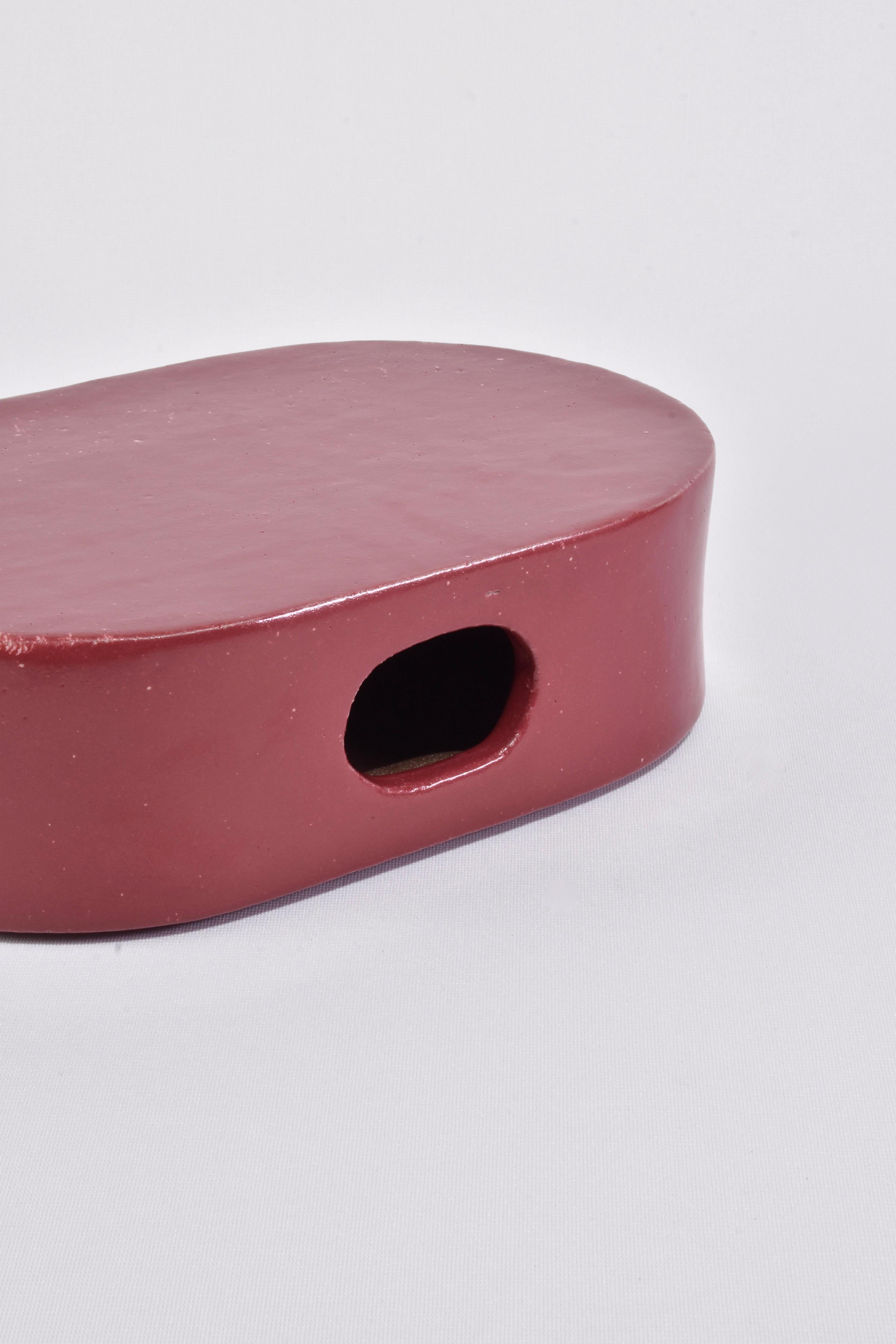 Americano Vaso ovale rosso in vendita