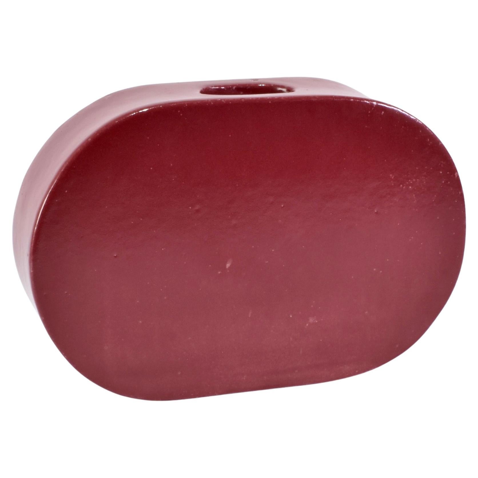 Vaso ovale rosso in vendita