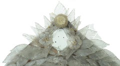 Oval Venetian Murano Floral Glass Framed Dressing Mirror, Late 19th Century