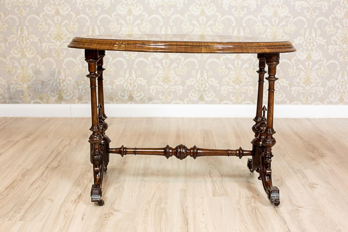 Oval Victorian Table from the Mid-19th Century 1