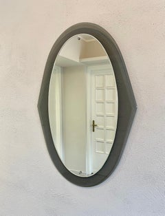 Ovaler Wandspiegel, Cristal Arte zugeschrieben, Italien, 1960er Jahre