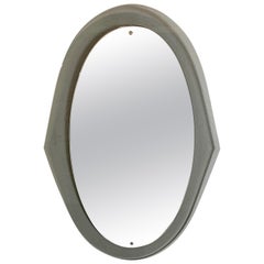 Oval Wall Mirror Attributed to Cristal Arte, Italy, 1960s