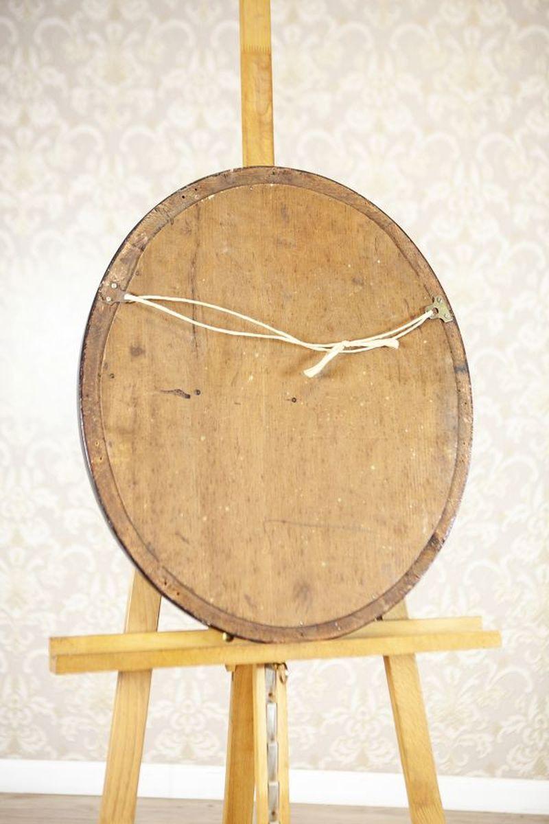 Miroir mural ovale dans un cadre en bois tendre, début du 20e siècle - style victorien en vente 1