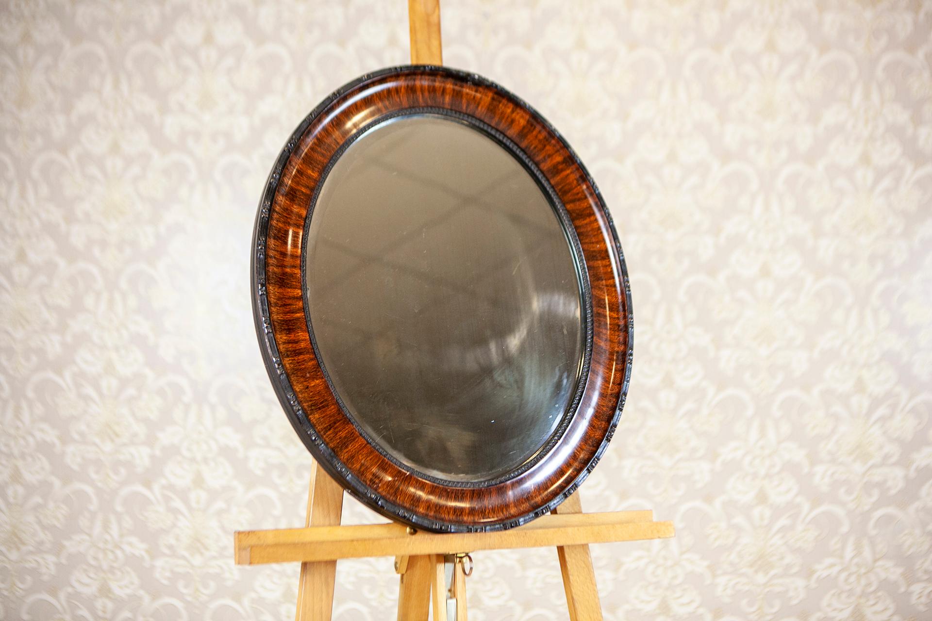 Miroir mural ovale dans un cadre en bois tendre, début du 20e siècle - style victorien en vente 2