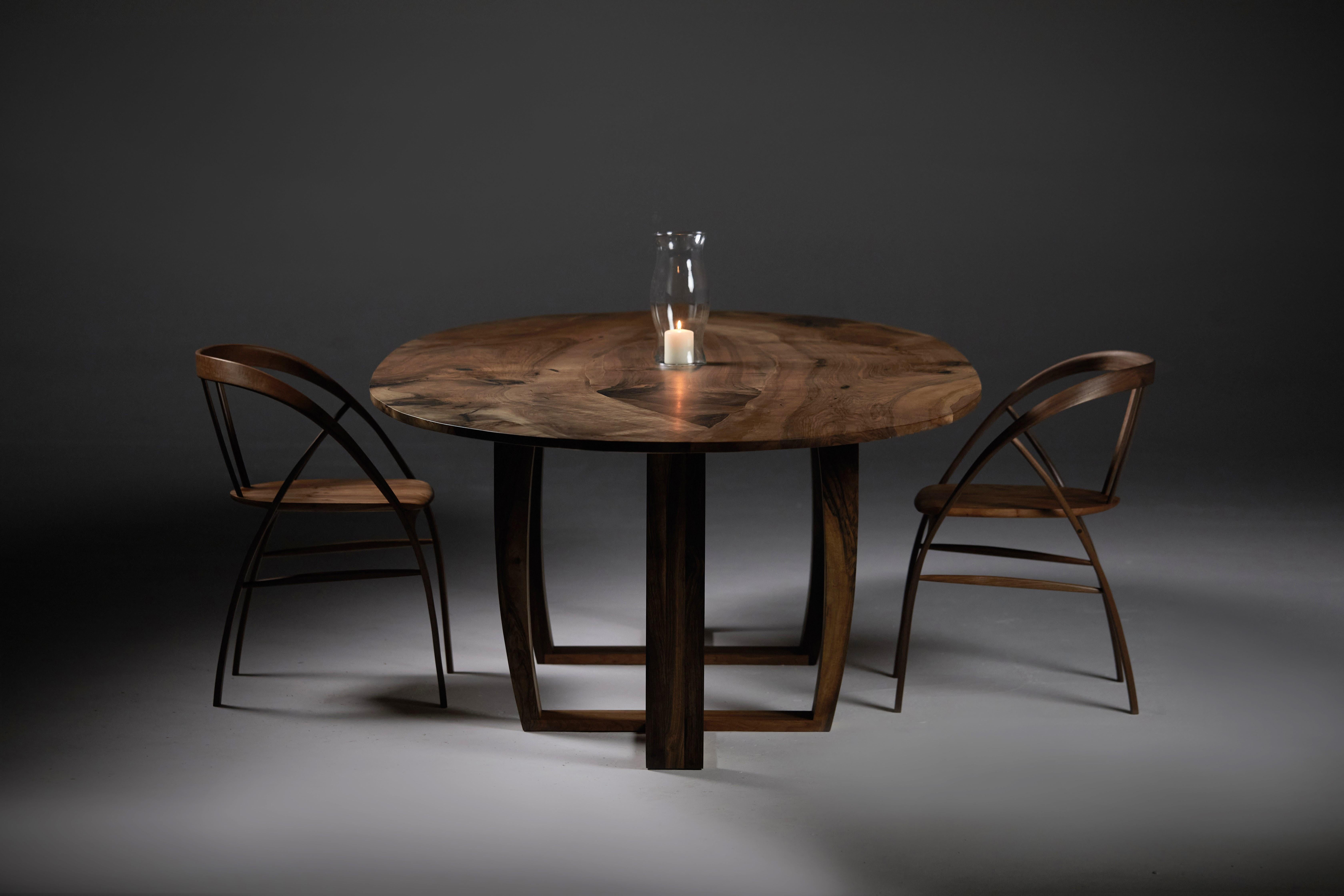 Oval Walnut Dining Table by Jonathan Field For Sale 5