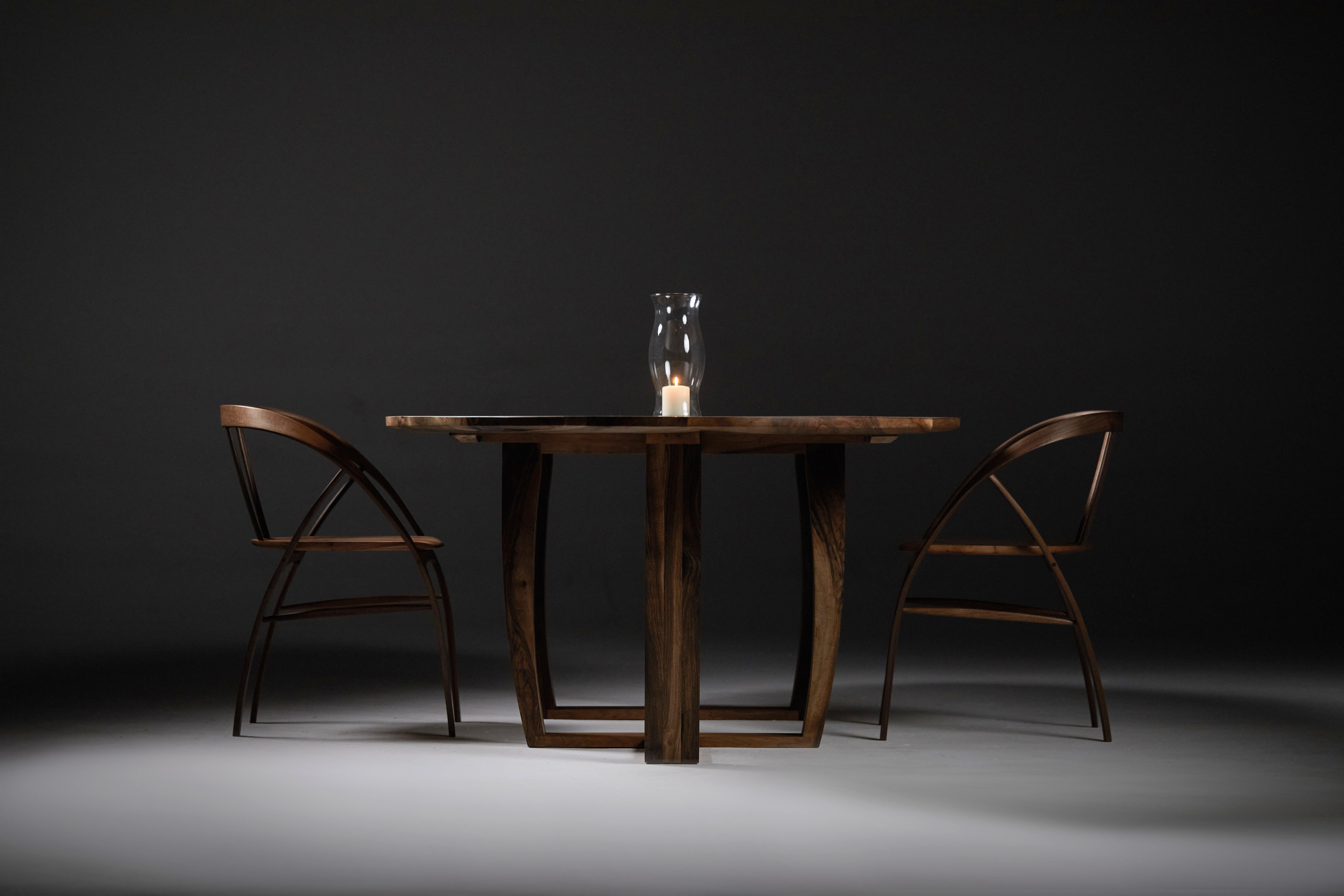 Oval Walnut Dining Table by Jonathan Field For Sale 6