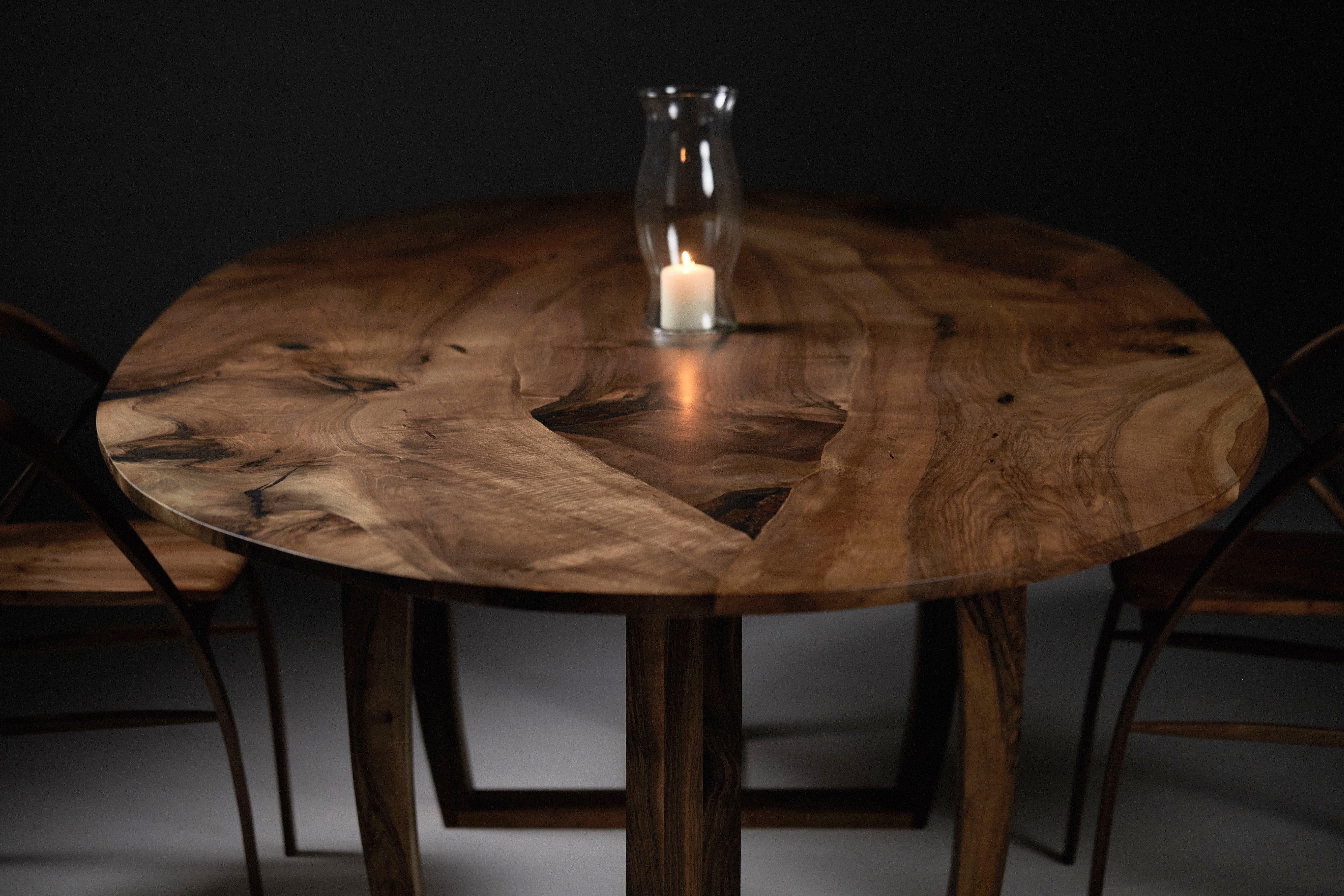 Oval Walnut Dining Table by Jonathan Field For Sale 8