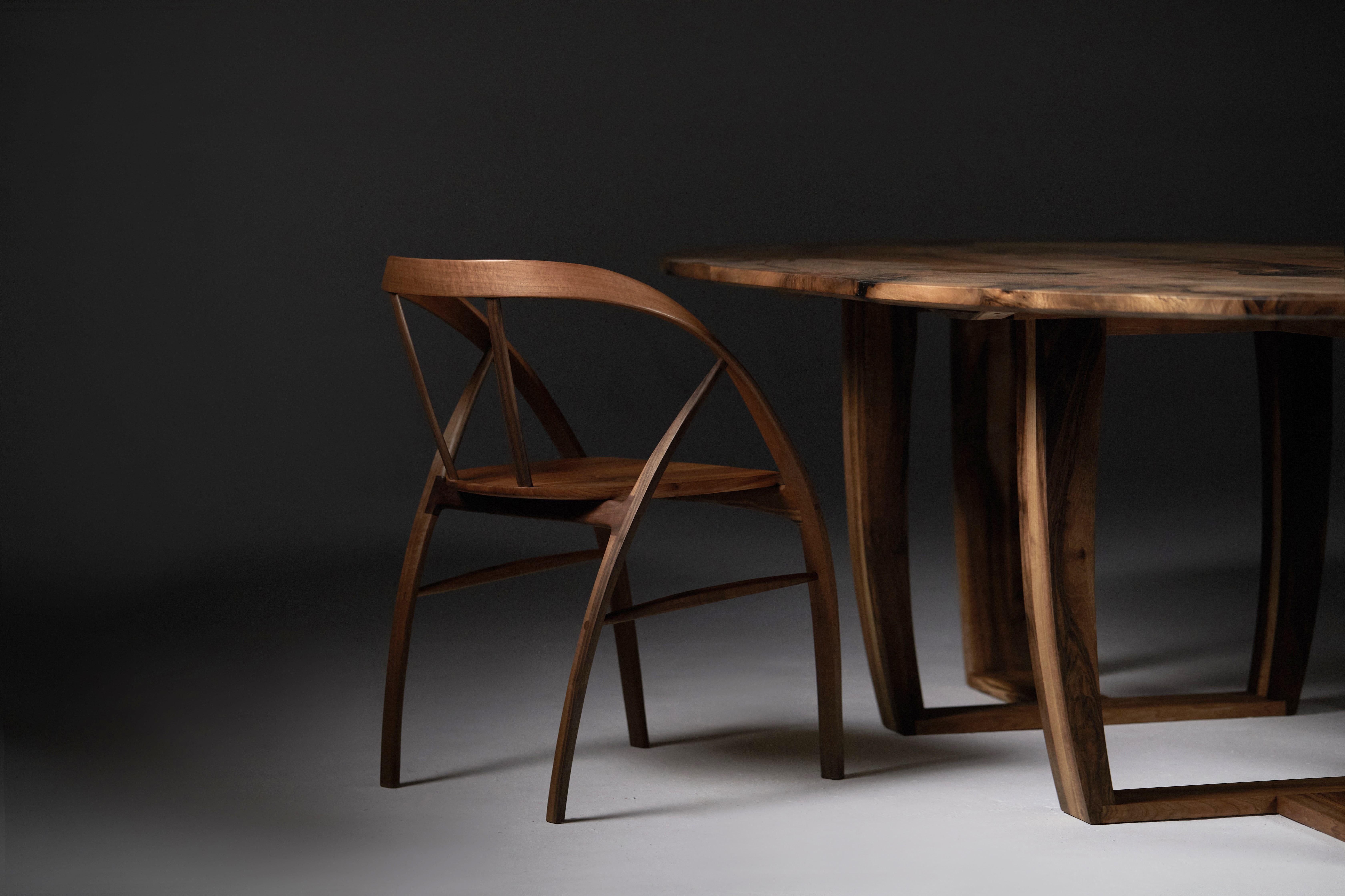 Oval Walnut Dining Table by Jonathan Field For Sale 9