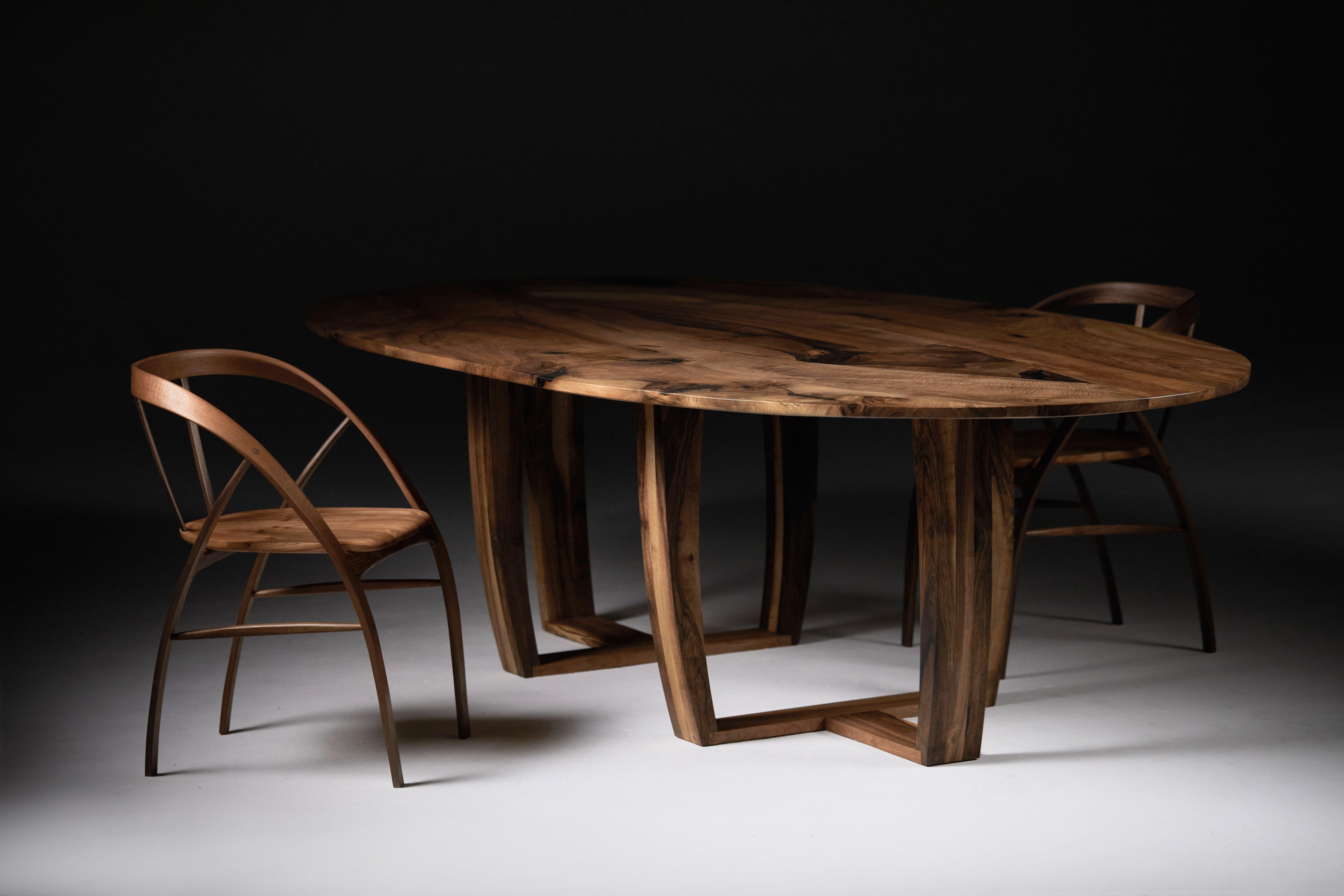 Oval Walnut Dining Table by Jonathan Field For Sale 10
