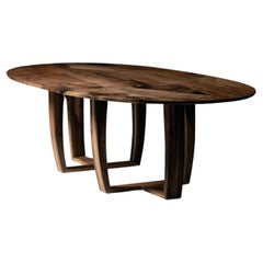 Oval Walnut Dining Table by Jonathan Field