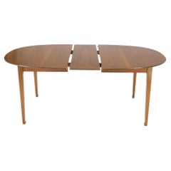 Oval Walnut Square Tapered Legs Mid Century Modern Dining Conference Table Mint