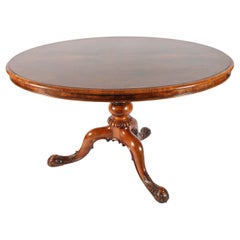 Antique Oval Walnut Table by Gillows
