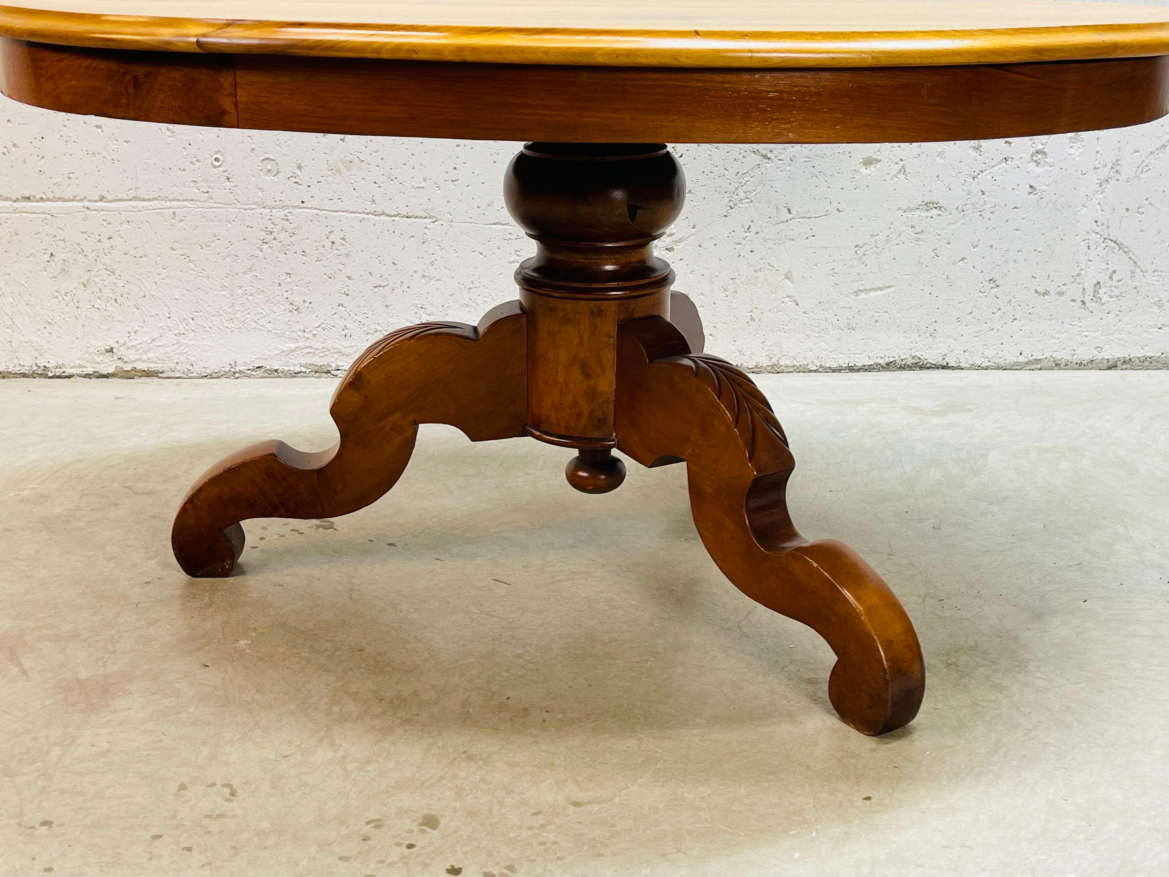 coffee table oval wood