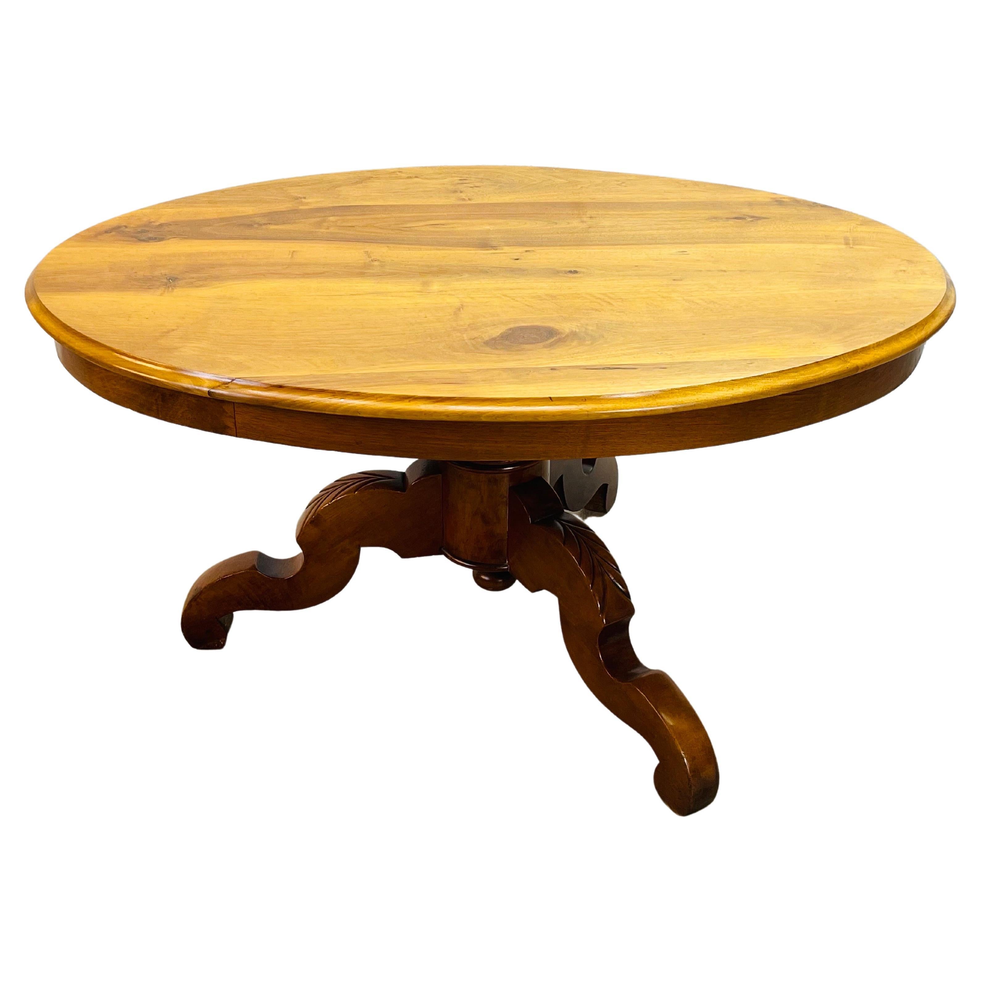 Oval Wood Coffee Table For Sale