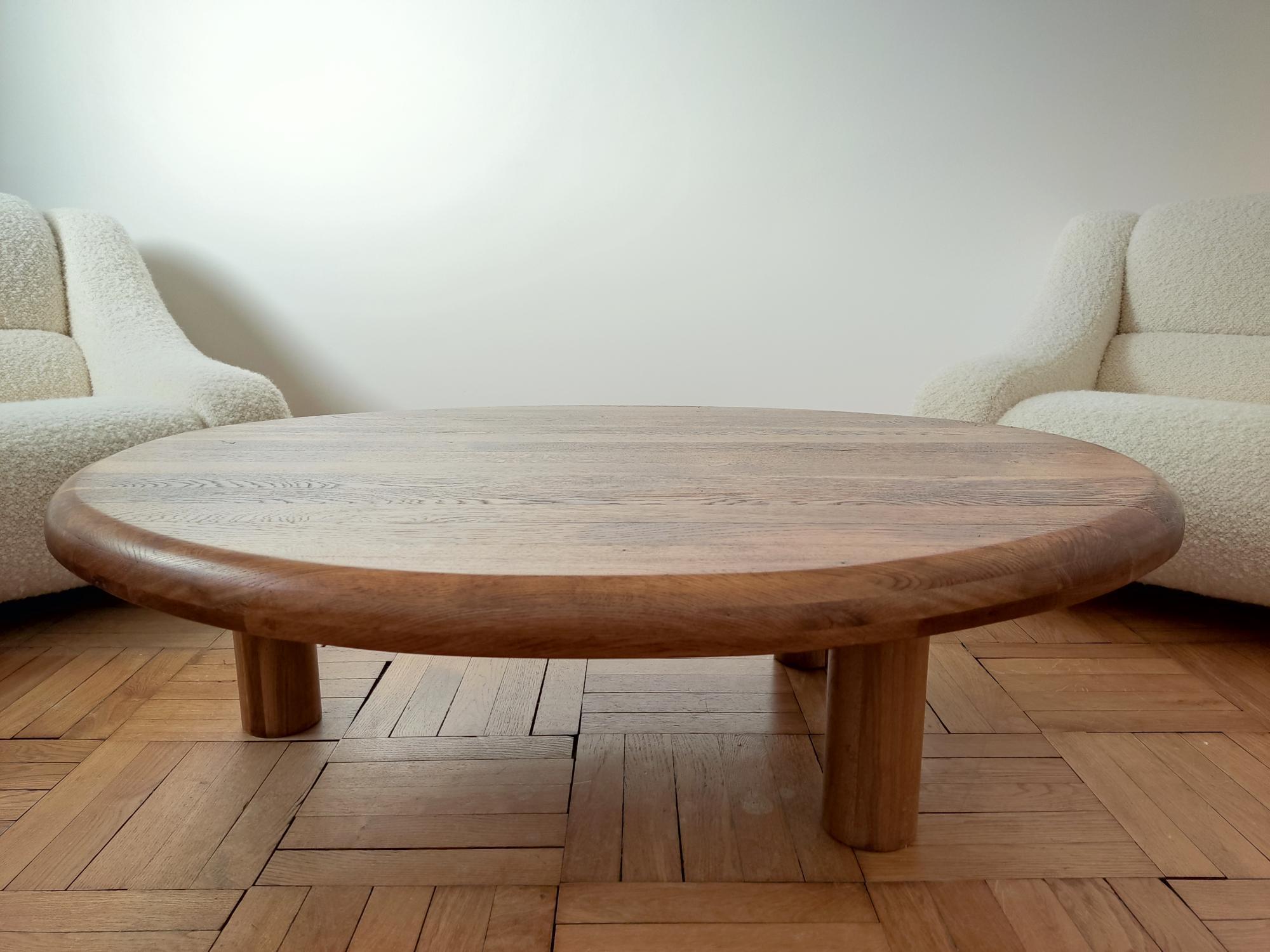 Table basse ovale en bois en vente 6